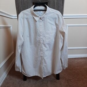Croft & Barrow Light Gray Men's Button Down Shirt